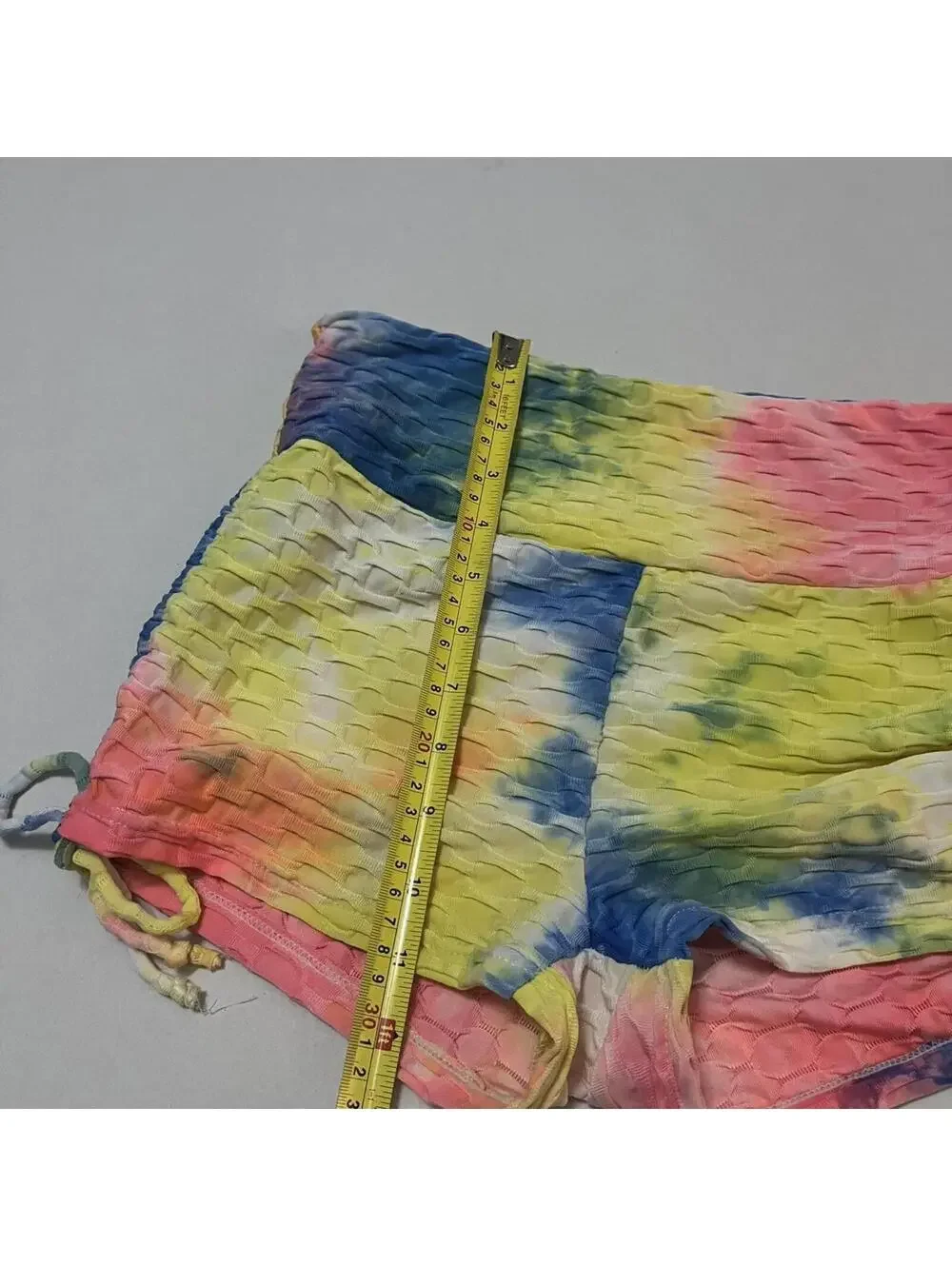 tye dye foldover shorts - Picture 4 of 7